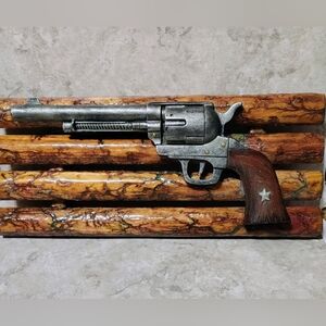 Fractal Burned Wood Wall Decor Perfect Gift for Gun Enthusiasts